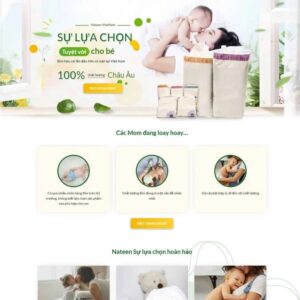 landing page bỉm tã