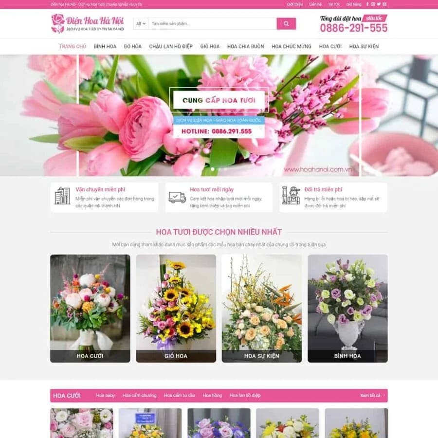 theme shop điện hoa