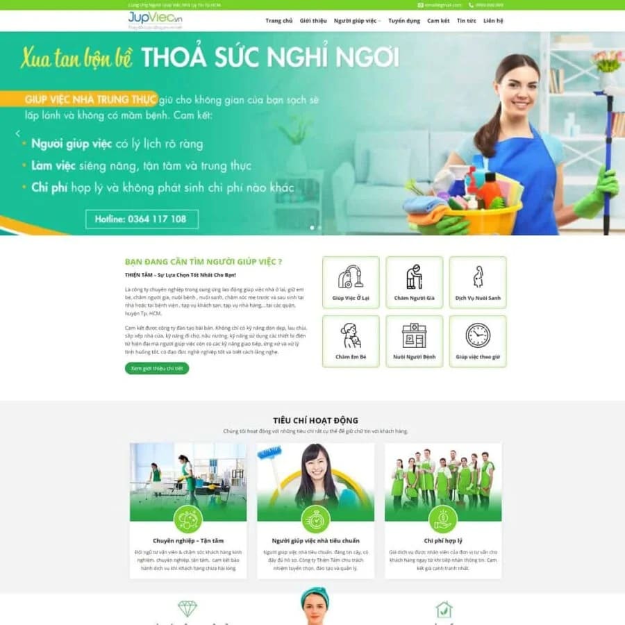 theme dịch vụ giúp việc