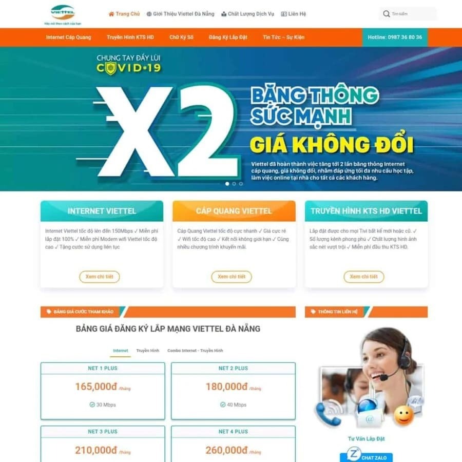 theme lắp mạng Viettel