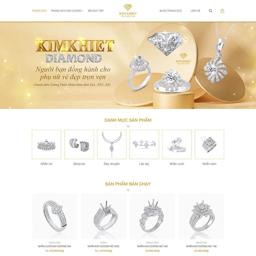 theme bán trang sức