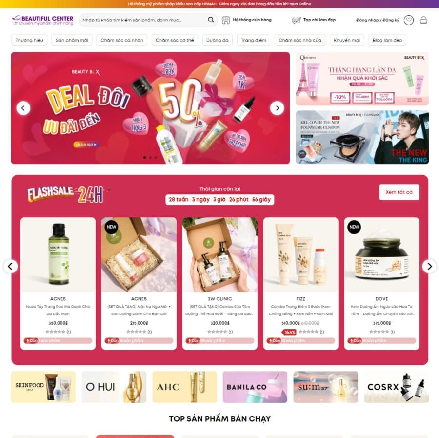 Web mỹ phẩm