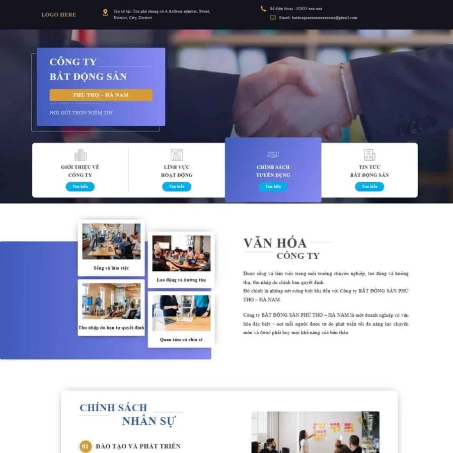 landing page tuyển dụng