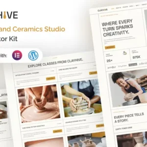 ClayHive – Pottery & Ceramics Studio Elementor Kit