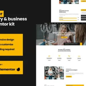 Cleaner – Laundry Business Elementor Template Kit