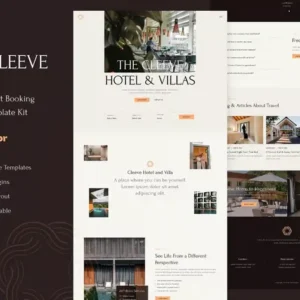 Cleeve – Hotel and Resort Booking Elementor Template Kit