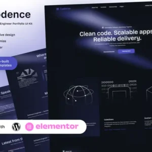 Codence – Developer Software Engineer Portfolio Elementor Template Kit