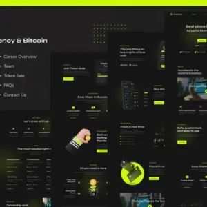 Coinary – Blockchain Cryptocurrency & Bitcoin Elementor Template Kit