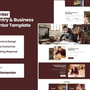 Carpenter – Business Elementor Pro Template Kit