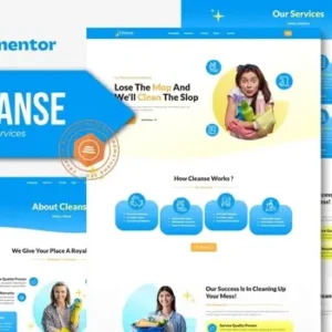 Cleanse – Cleaning Services Elementor Template Kit