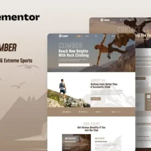 Climber – Climbing Club & Extreme Sports Elementor Template Kit
