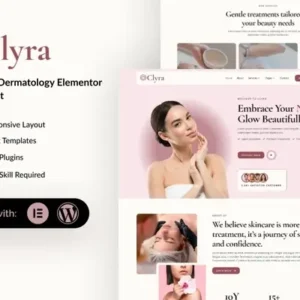 Clyra – Skincare & Dermatology Elementor Template Kit