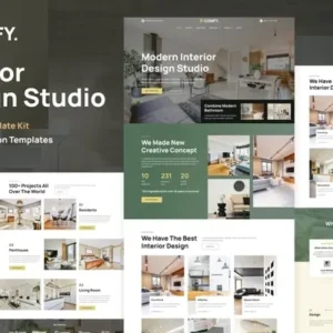 Comfy – Interior Design Studio & Architecture WordPress Elementor Template Kit