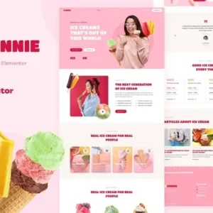 Connie – Ice Cream Shop Elementor Template Kit