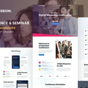 Consession – Conference & Seminar Elementor Template Kit