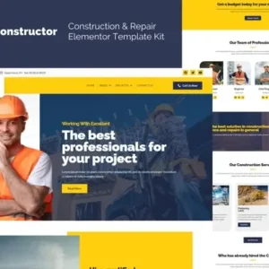 Constructor – Construction & Repair Elementor Template Kit