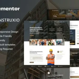 Construxio – Construction & Building Company Elementor Pro Template Kit