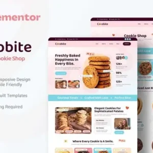 Coobite – Modern Cookie Shop Elementor Template Kit