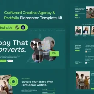 Craftword – Creative Agency & Copywiting Portfolio Elementor Template Kit