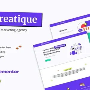 Creatique – Digital Marketing Agency Elementor Template Kit
