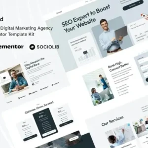 Crowd – SEO & Digital Marketing Agency Elementor Template Kit