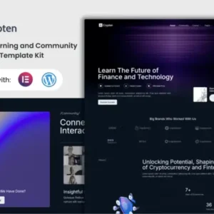 Crypten – Crypto Learning and Community Elementor Template Kit