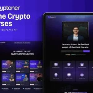 Cryptoner – Online Crypto Courses Elementor Template Kit