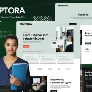 Cryptora – Crypto Online Course Website Elementor Template Kit