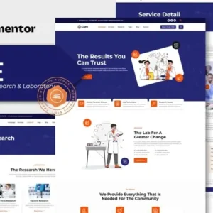 Cure – Science Research & Laboratory Elementor Template Kit