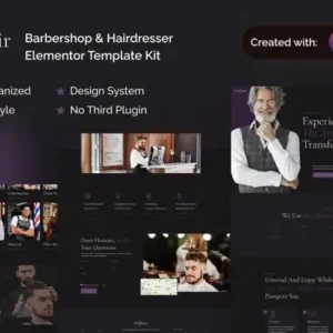 Cuthair – Barbershop & Hairdresser Elementor Pro Template Kit