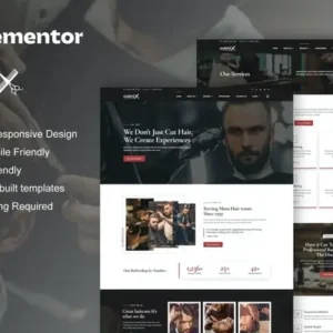 Cutznix – Barbershop & Hair Salon Elementor Template Kit