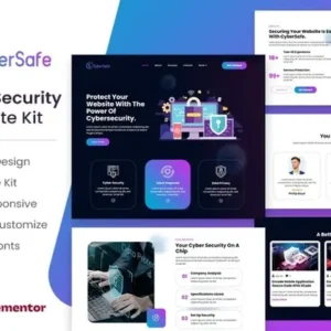 CyberSafe – Cyber Security Service Elementor Template Kit
