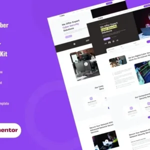 Cybra – Digital Cyber Security Elementor Template Kit