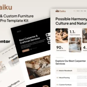 Daiku – Carpenter & Custom Furniture Elementor Pro Template Kit
