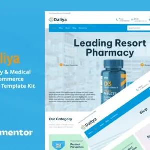 Daliya – Pharmacy & Medical Store WooCommerce Elementor Pro Template Kit