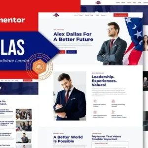 Dallas – Political Candidate Leader Elementor Template Kit