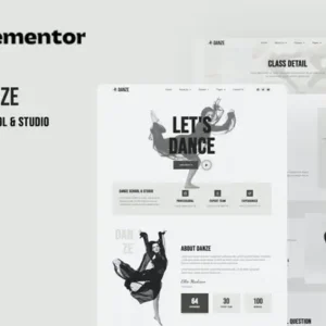 Danze – Dance Studio School Elementor Template Kit