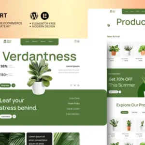 Daunmart – Houseplant Store Ecommerce Elementor Pro Template Kit
