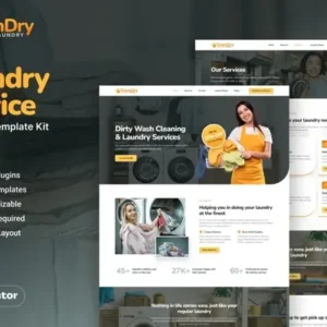 DaynDry – Laundry Service Elementor Template Kit