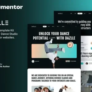 Dazlle – Dance Studio & Instructor Elementor Template Kit