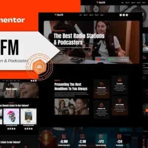 DeeFM – Radio Station & Podcaster Elementor Pro Template Kit