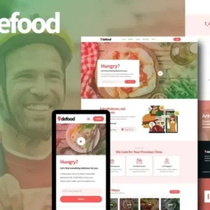 DeFood – Food Delivery Elementor Template Kit