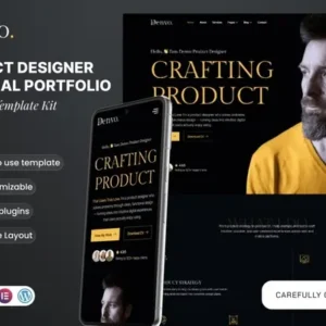 Denvo – Product Designer Personal Portfolio Elementor Template Kit
