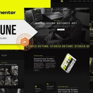 Detune – Recording Studio Elementor Pro Template Kit