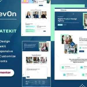 DevOn | Digital Product Design Agency Elementor Template Kit