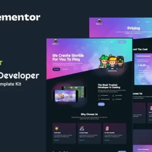 Devour – Game Developer Elementor Template Kit