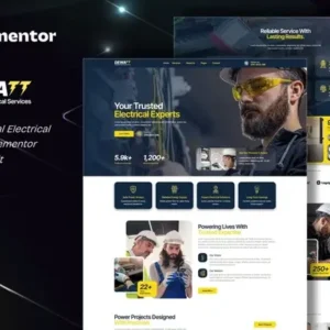Dewatt – Professional Electrical Services Elementor Template Kit