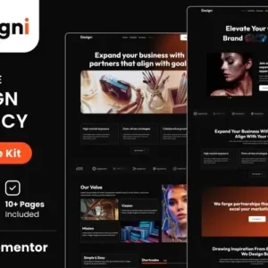 Dezigni – Creative Design Agency & Portfolio Elementor Template Kit