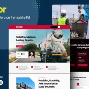 Dicor – Concrete Service Elementor Template Kit