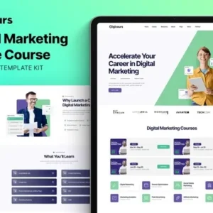 Digicours – Digital Marketing Online Course Elementor Template Kit